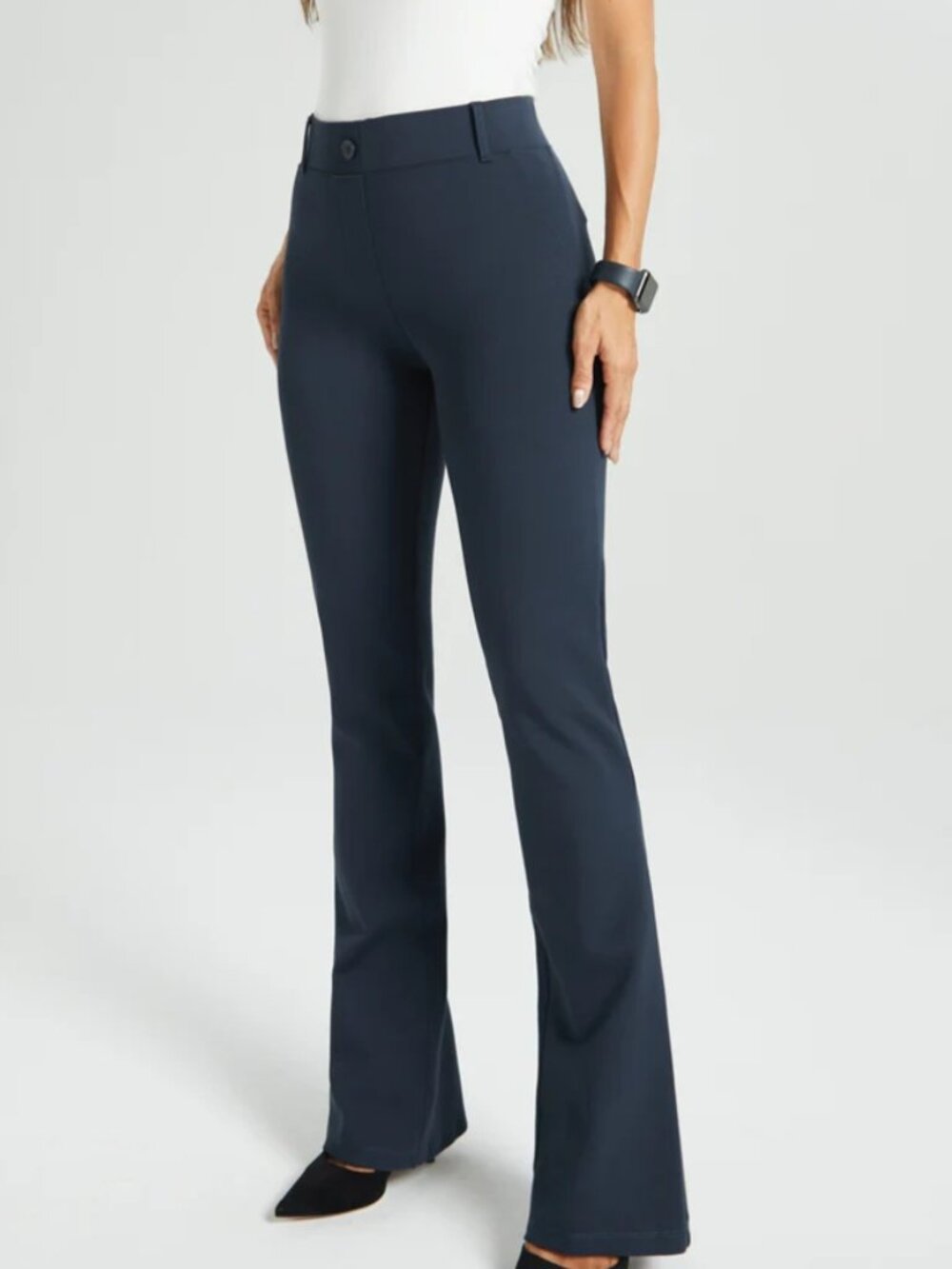 New Betabrand Navy Bootcut Classic Dress Pant Yoga Pants XLarge
